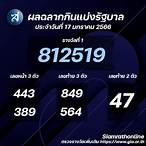 ตรวจสลากกินแบ่ง17 มกราคม 2566